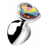 Booty Sparks Analni čep Rainbow srček, medium | Shoptok.si