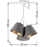  Luster AMBROSIA na sajli 3xE27/60W/230V | Eponuda.com