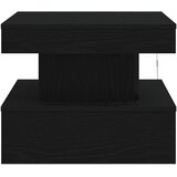  Klub stolić s LED svjetlima crni hrast 50x50x40 cm | shoptok.hr