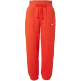 Nike Sportswear Hlače živo rdeča / bela