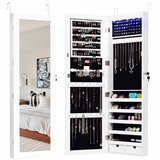 Costway Omara za nakit Toaletna mizica z LED-ogledalom Ogledalo, (5000357901) Cene