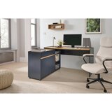 MID.YOU KOTNA PISALNA MIZA leseni material črna, barve hrasta | Shoptok.si