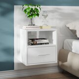 The Living Store Stenska nočna omarica visok sijaj bela - Stenska Nočna Omarica, (21421803) Cene