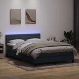 vidaXL Krevet s oprugama i madracem tamnosivi 160x210 cm baršunasti | shoptok.hr