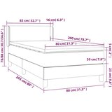 Krevet s oprugama i madracem bijeli 80 x 200 cm od umjetne kože | shoptok.hr