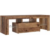 TV ormarić LED boja drva 120 x 36,5 x 40 cm konstruirano drvo | Eponuda.com