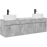  Set ormarića za kupaonicu 3 kom. Betonska siva 49 x 44,5 x 65 cm | shoptok.hr