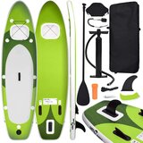 vidaXL Set daske za veslanje stojeći na napuhavanje zeleni 360x81x10cm | shoptok.hr