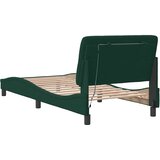  Okvir kreveta s LED-om bez madraca tamnozeleni 90x190 cm baršunasti | shoptok.hr