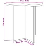  Bocni stol 2 pcs Siva sonoma Ø 39 x 38 cm Konstruirano drvo | shoptok.hr