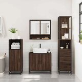 vidaXL 3-dijelni set kupaonskog namještaja boja smeđeg hrasta drveni | shoptok.hr