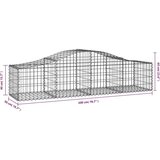  Lučne gabionske košare 14 kom 200x50x40/60 cm pocinčano željezo | shoptok.hr