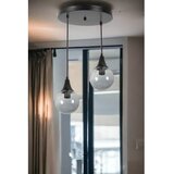 Opviq afra 2 li tepsili siyah Füme Camlı Sarkıt blackfume chandelier | ePonuda.com