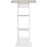  Barski stol bijeli i boja betona 60 x 60 x 110 cm | shoptok.hr