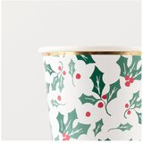 Meri Meri Papirnate jednokratne čaše u setu 8 kom Holly Pattern – | shoptok.hr