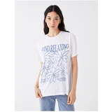 LC Waikiki Women's Crew Neck Printed Short Sleeved T-Shirt