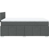 vidaXL Box spring postelja z vzmetnico temno siva 120x190 cm blago | Shoptok.si
