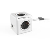 Allocacoc Powercube Extended šuko sa 4 utičnica i 2 USB 1.5m 1402GY/DEEUPC | ePonuda.com