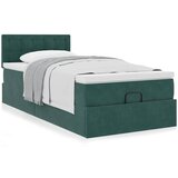 vidaXL Okvir kreveta s madraca tamnozeleni 90x190cm baršunasti | shoptok.hr