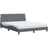  Krevet s madracem Hanko tamnosivi 160x200 cm baršunasti | shoptok.hr