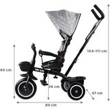  Dječji bicikl s tri kotača Tiny Bike 3u1 s rotirajućim krovom SP0650 | shoptok.hr