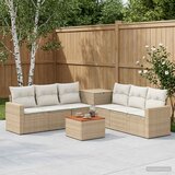  Set sofe 8 kom. Bež i krem bijela Poli Rattan i čelik | shoptok.hr