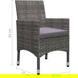  9-dijelni vrtni blagovaonski set sivi | shoptok.hr