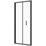 Sanotechnik Zložljiva vrata za tuš kabino Slim Line (80 x 200 cm, Črna, Vgradne dimenzije: 78-82 cm) | Shoptok.si