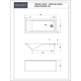 AQUAART kada trend 160/O akrilna kada s oblogom 1600X700X585 | shoptok.hr