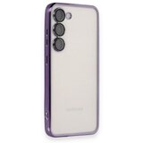  futrola sa niklovanim obodom za samsung A255 galaxy A25 tamno ljubicasta Cene