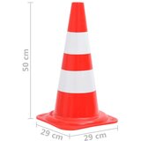 vidaXL Reflektirajući prometni čunjevi 20 kom crveno-bijeli 50 cm | shoptok.hr