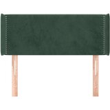  Vzglavje z ušesi temno zeleno 83x16x78/88 cm žamet | Shoptok.si
