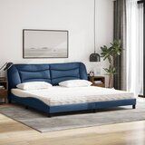  Krevet s madracem Hvar plavi 200 x 200 cm od tkanine | shoptok.hr