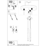  Obesna svetilka MOZAICA 3P črna/krom, (21348188) | Shoptok.si