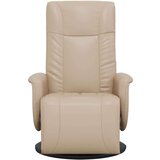  Naslonjač od umjetne kože s osloncem za noge boja cappuccina | shoptok.hr