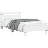  Okvir za krevet s uzglavljem i LED svjetlima bijeli 75x190 cm | shoptok.hr