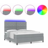 Krevet s oprugama i madracem svijetlo siva 180x200 cm tkanina | shoptok.hr