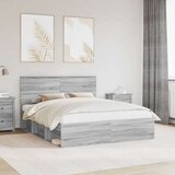  Okvir za krevet s uzglavljem Siva Sonoma 160 x 200 cm | shoptok.hr