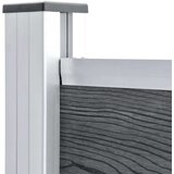 vidaXL Komplet ograjnih panelov WPC 353x146 cm siv | Shoptok.si