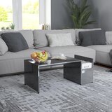 vidaXL Stolić za kavu visoki sjaj sivi 90 x 45 x 35 cm od iverice Cijene