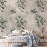  Foto tapeta - Statue of nature - plant motif with green leaves with grey patterns 150x105 | shoptok.hr