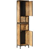 Maison Chic Kopalniška omarica - Kopalniški kabinet 40x27x180 cm železo in trden mangov les, (21794664) | Shoptok.si