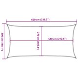 Jedro za zaštitu od sunca 160 g/m² pravokutno 3x6 m HDPE | shoptok.hr
