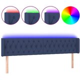 vidaXL LED posteljno vzglavje modro 183x16x78/88 cm blago, (20932178) Cene