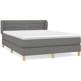 Maison Chic Box spring posteljni - Vzmetna postelja z vzmetnico temno siv 140x190 cm blago SL13626, (21901790) | Shoptok.si