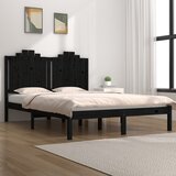  Okvir za krevet od masivne borovine crni 140 x 190 cm | shoptok.hr