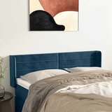  Uzglavlje s ušima tamnoplavo 147x16x78/88 cm baršunasto | shoptok.hr