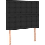  s oprugama i madracem crni 90x190 cm od umjetne kože | shoptok.hr