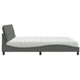 Krevet s madracem tamnosivi 200 x 200 cm od tkanine | Eponuda.com