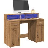 vidaXL Radni stol s LED svjetlima 120x55x91 cm konstruirano drvo Cijene